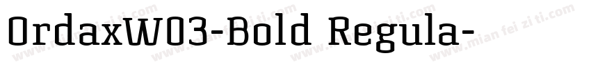 OrdaxW03-Bold Regula字体转换